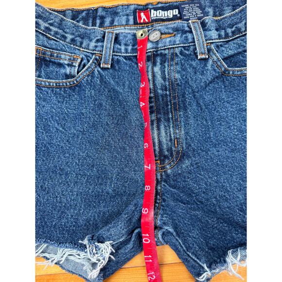Vintage 90s Bongo Jean Shorts, Dark Wash Cutoffs, W28", 100% Cotton, Size 5/6 - Picture 8 of 10